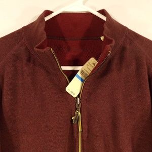 NEW TOMMY BAHAMA REVERSIBLE 1/4 ZIP PULLOVER XL/TG